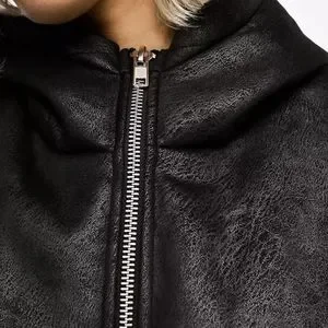 Collusion Jackets Coats Collusion Faux Suede Aviator Jacket